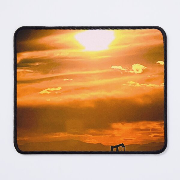 Item preview, Golden Clouds Embrace Sunlit Pump Jack at Dusk designed and sold by IFLYBaby.