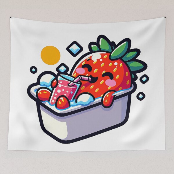 Item preview, Strawberry Sips in a Cool Ice Bath designed and sold by Olivia-Icon.