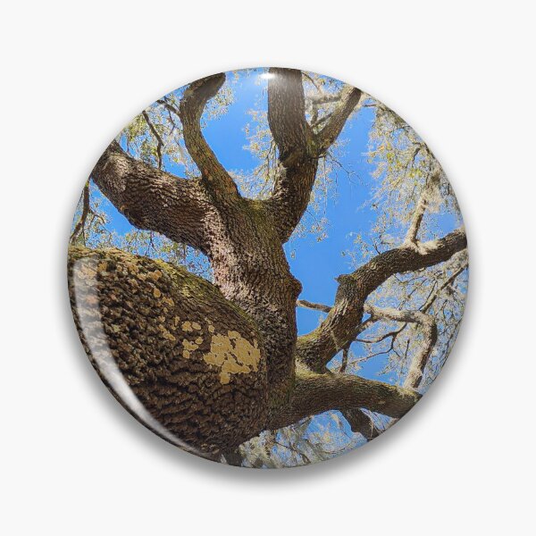 Item preview, Mature Oak tree blue background  designed and sold by EstelleCress.