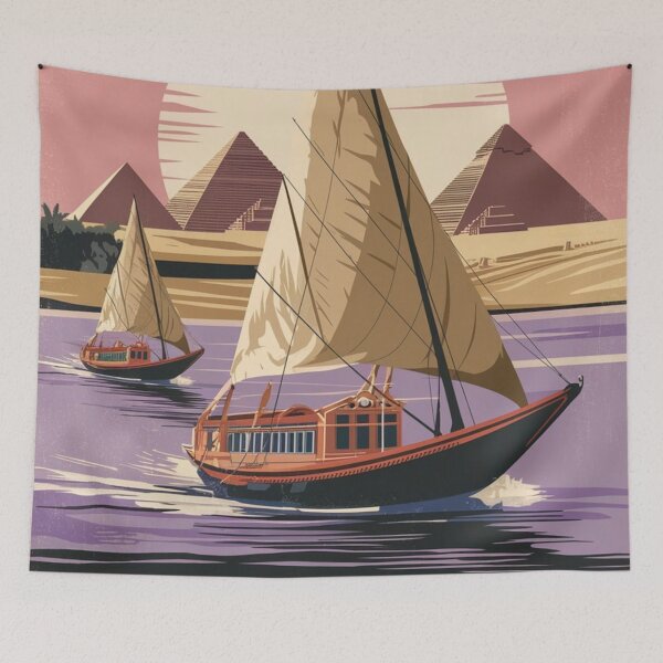 Item preview, Cairo Vintage Travel Poster designed and sold by TravelerRat.