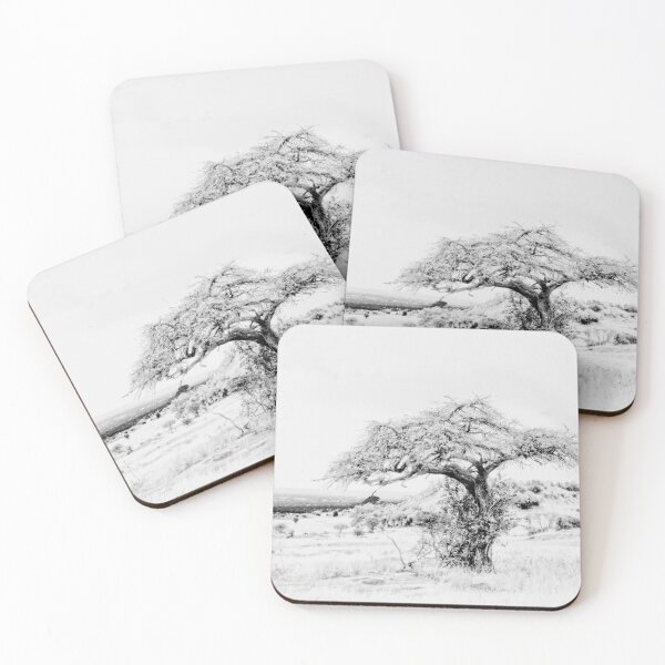 Item preview, Iconic African Landscape in High Contrast Black and White designed and sold by Kay Brewer.