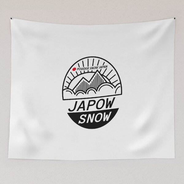 Item preview, Powder Snow Japan Japow 01 Black | Snowboard Snowboarding Decal | Hokkaido Niseko Nagano Hakuba designed and sold by PawaPotto.