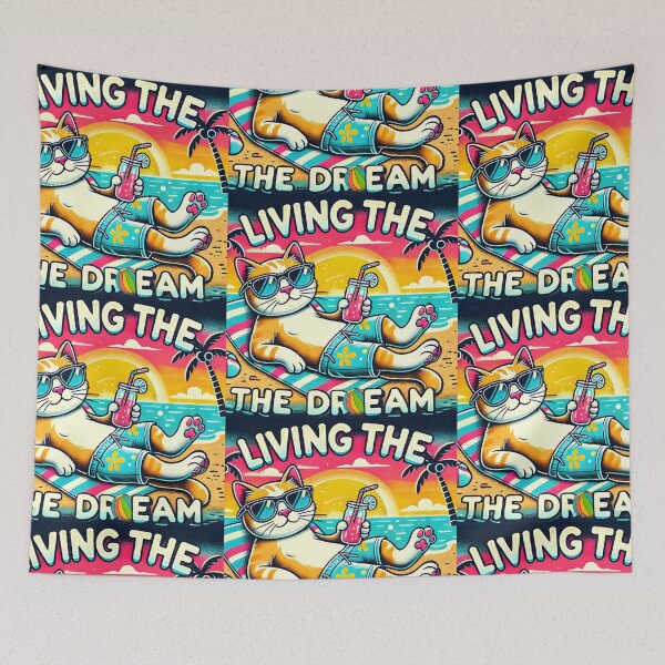 Item preview, Cat At the Beach Art designed and sold by DesignHub.
