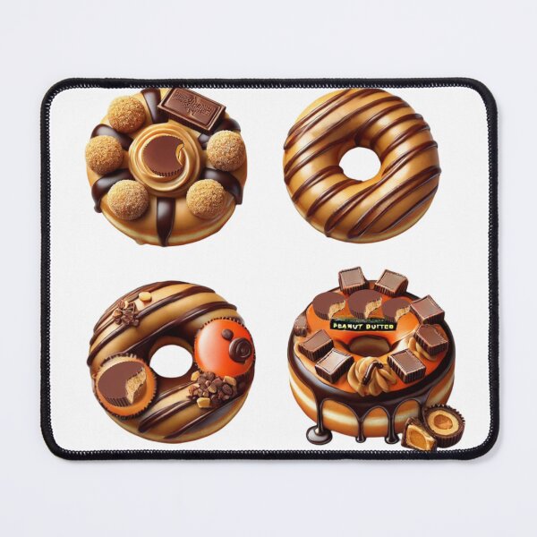 Item preview, PEANUT BUTTER CUP CANDY CHOCOLATE GLAZED DONUTS STICKER SET #4 designed and sold by Arts4U.