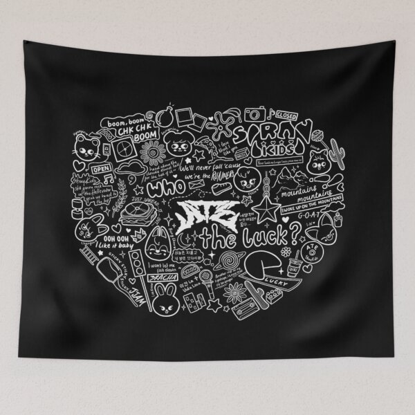 Item preview, Stray kids ATE doodle (lineart version) - black designed and sold by Thevampywolf.