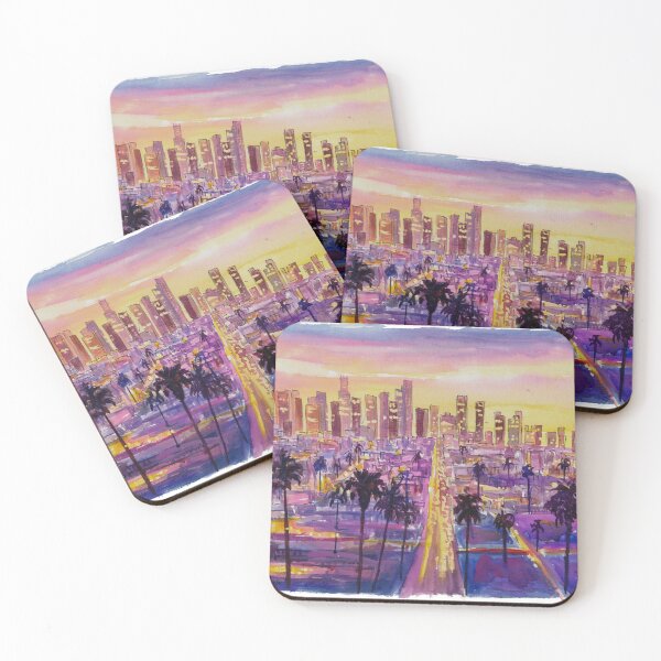 Item preview, Driving LA to Glowing Downtown Los Angeles Skyline designed and sold by artshop77.