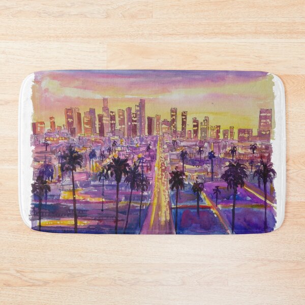 Item preview, Driving LA to Glowing Downtown Los Angeles Skyline designed and sold by artshop77.