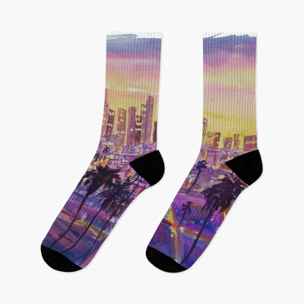 Item preview, Driving LA to Glowing Downtown Los Angeles Skyline designed and sold by artshop77.