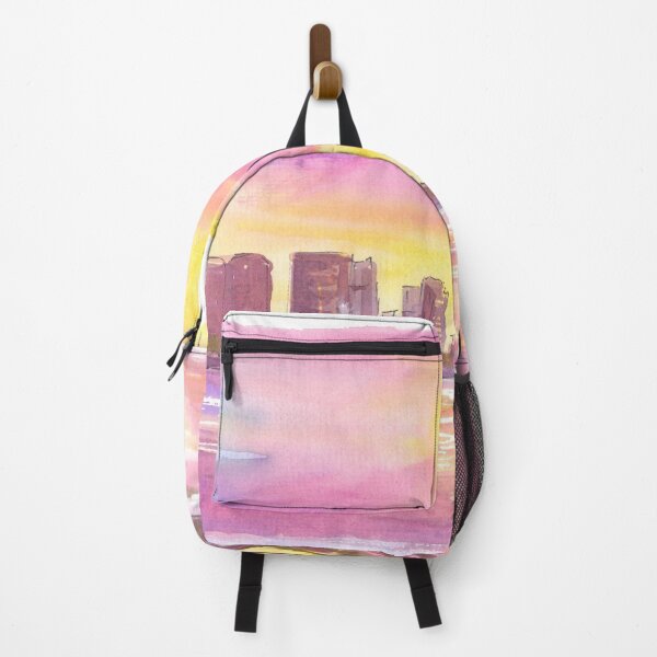 Item preview, Orlando Florida Downtown Skyline with Pink Sky designed and sold by artshop77.