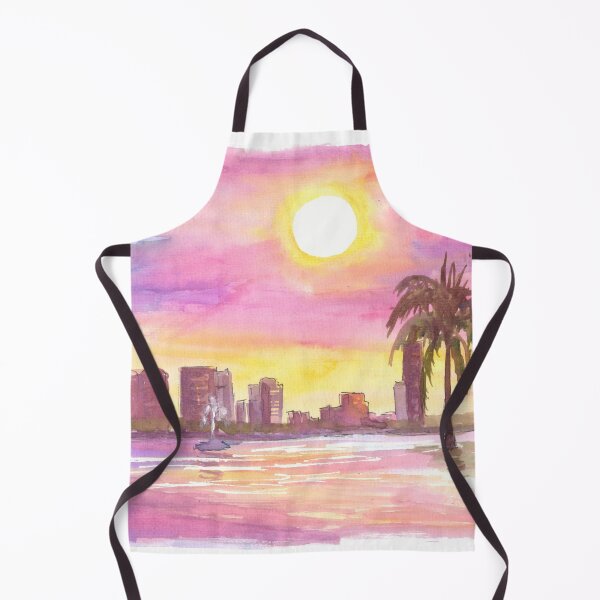 Item preview, Orlando Florida Downtown Skyline with Pink Sky designed and sold by artshop77.