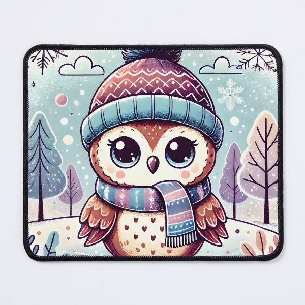 Item preview, Cute Owl in Winter Art designed and sold by DesignHub.