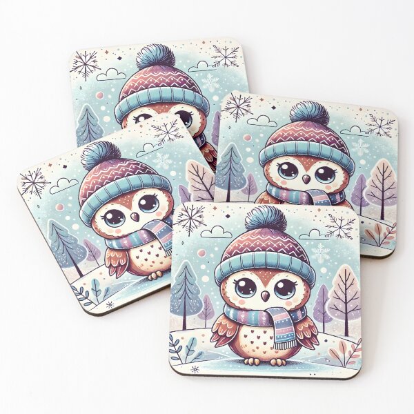 Item preview, Cute Owl in Winter Art designed and sold by DesignHub.
