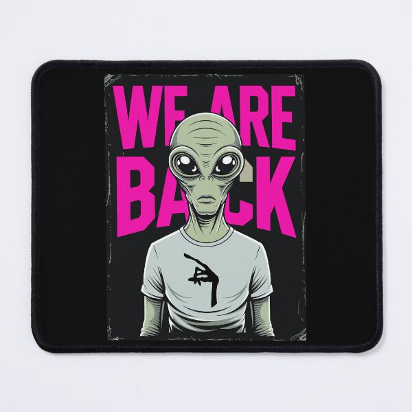Item preview, Retro Alien Rock Poster Style – "We Are Back" 70s Sci-Fi Vibe designed and sold by paulo silveira.