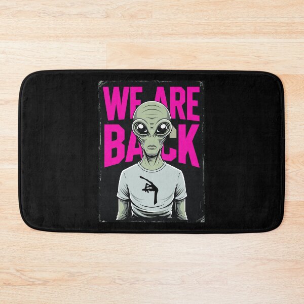Item preview, Retro Alien Rock Poster Style – "We Are Back" 70s Sci-Fi Vibe designed and sold by paulo silveira.