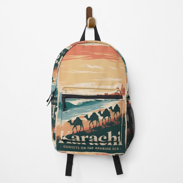 Item preview, Karachi Vintage Travel Poster designed and sold by TravelerRat.