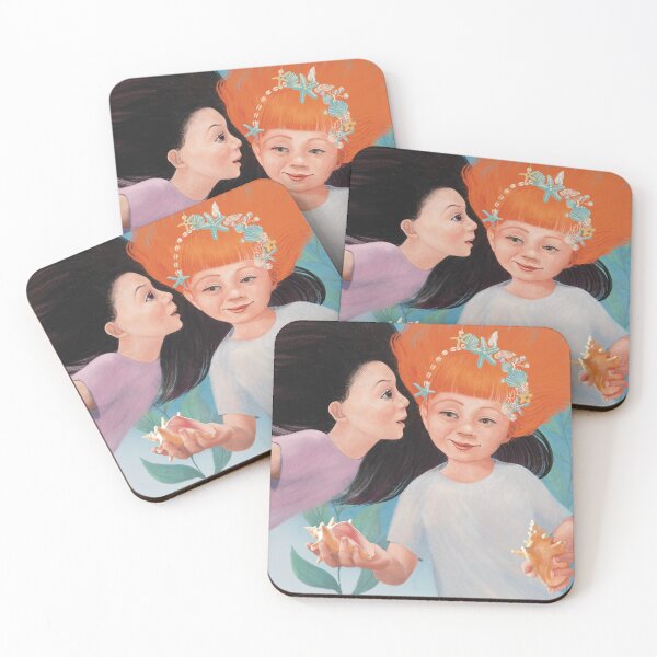 Item preview, A mermaid whispers a secret to her friend designed and sold by frabbita.