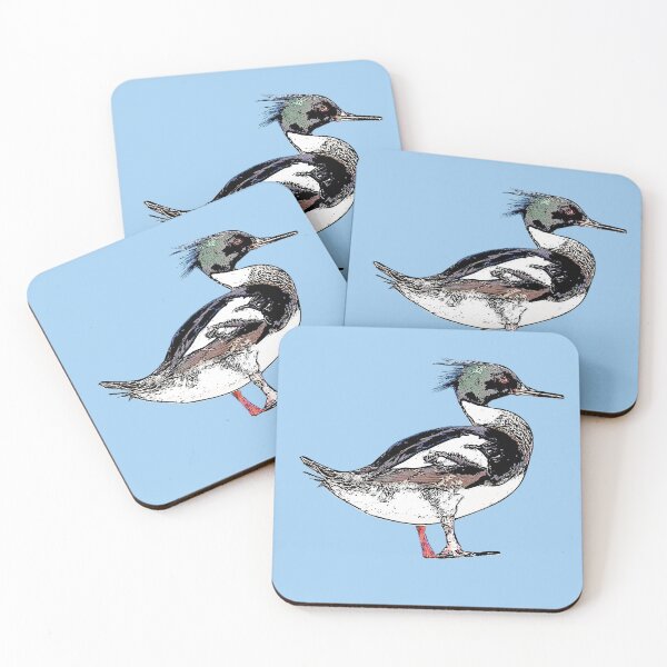 Item preview, Red-breasted Merganser Black Alternate Design  designed and sold by designsasstultd.