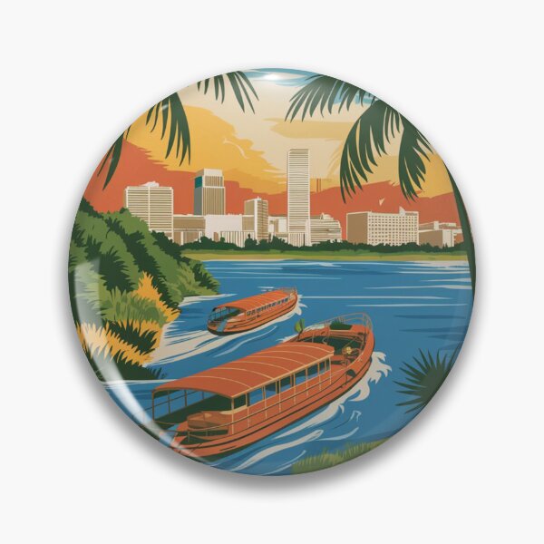 Item preview, Kinshasa Vintage Travel Poster designed and sold by TravelerRat.