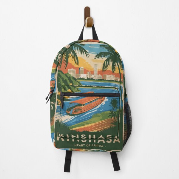 Item preview, Kinshasa Vintage Travel Poster designed and sold by TravelerRat.
