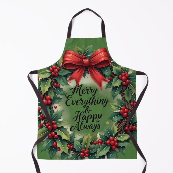 Item preview, Merry Everything & Happy Always Wreath designed and sold by PosiPrints.