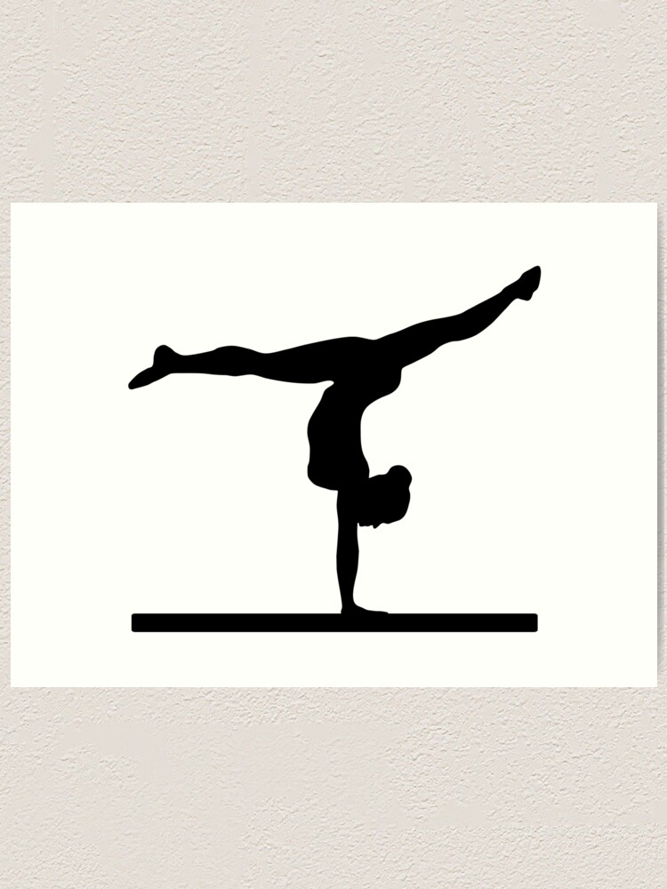 gymnastics gymnast black & white picture a4 gloss Print gift UNFRAMED monochrome 