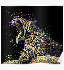 Painted Leopard Poster