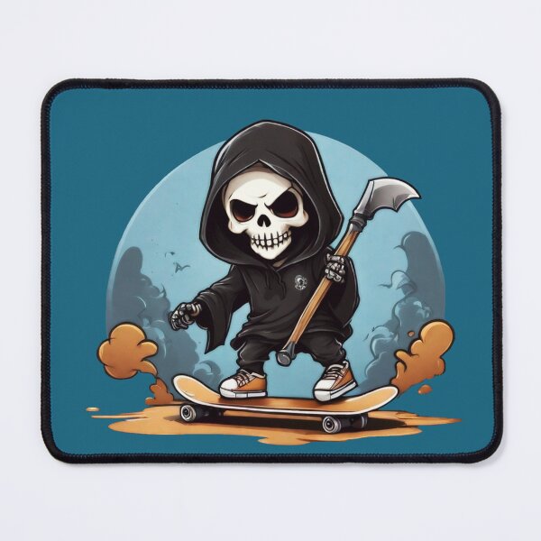 Item preview, Axe-Wielding Reaper on a Skateboard designed and sold by NiRia Spot.