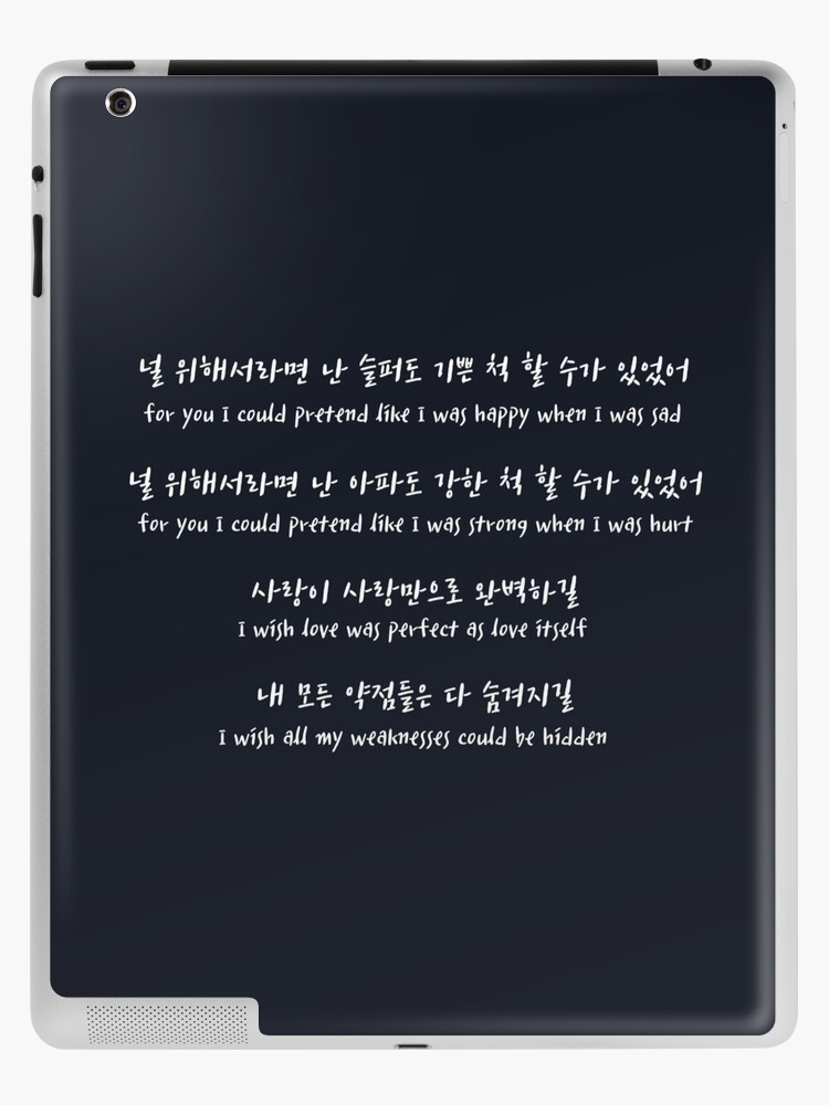 Bts Fake Love Lyrics Ipad Case Skin By Lyshoseok Redbubble