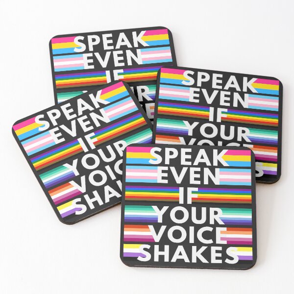 Item preview, Speak Even If Your Voice Shakes Pride Flags designed and sold by InclusivePrints.