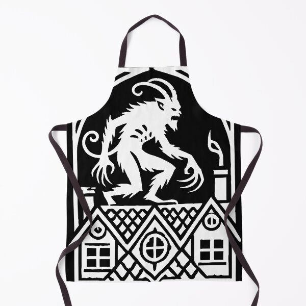 Item preview, Krampus on the Rooftop: Traditional Christmas Horror Art designed and sold by Victor Shadehorn.
