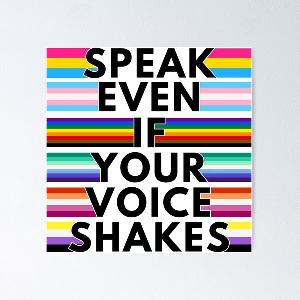 Item preview, Speak Even If Your Voice Shakes designed and sold by InclusivePrints.