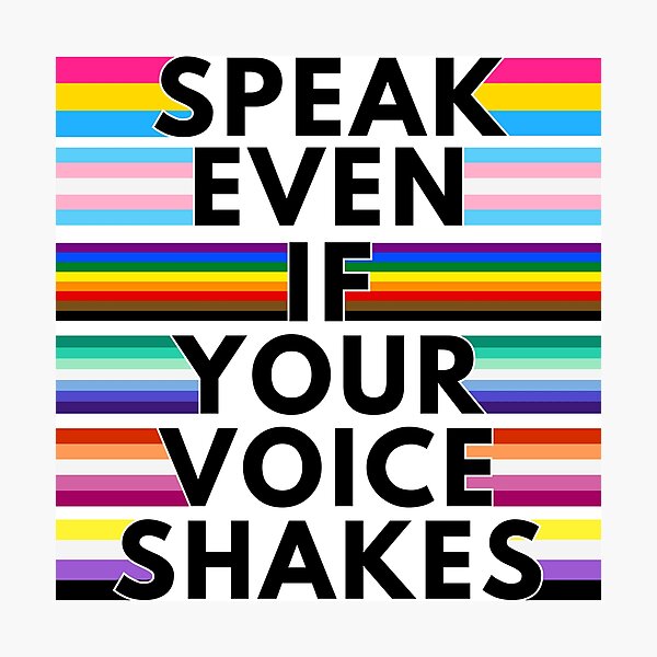 Item preview, Speak Even If Your Voice Shakes designed and sold by InclusivePrints.