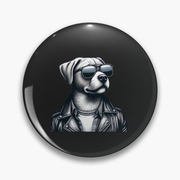 Item preview, dog: dog with sunglasses and leather jacket designed and sold by ShirtWardrobe.