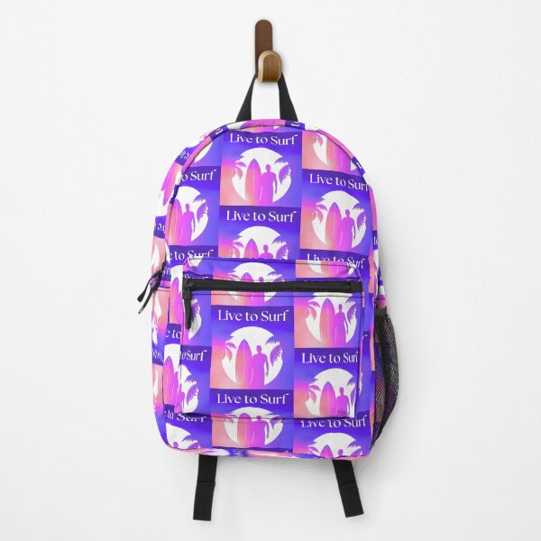 Item preview, Live to Surf: Surfer Silhouette with Vibrant Sunset Background designed and sold by Fredster1966.