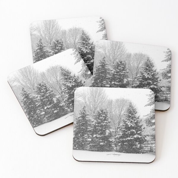 Item preview, Snowy pine trees in winter designed and sold by Raineylanes.