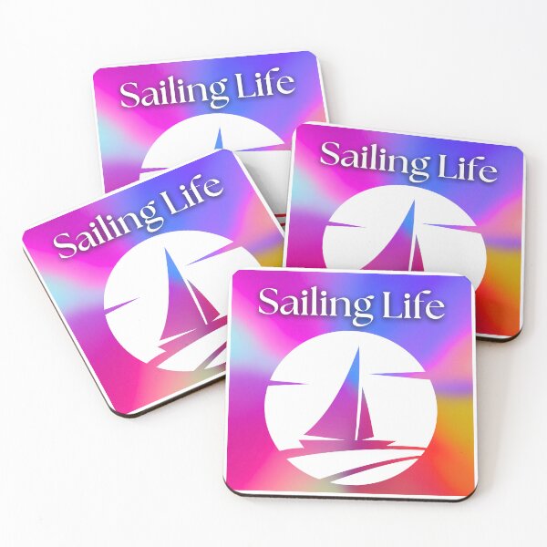 Item preview, Sailing Life: Vibrant Sailboat Silhouette Design designed and sold by Fredster1966.