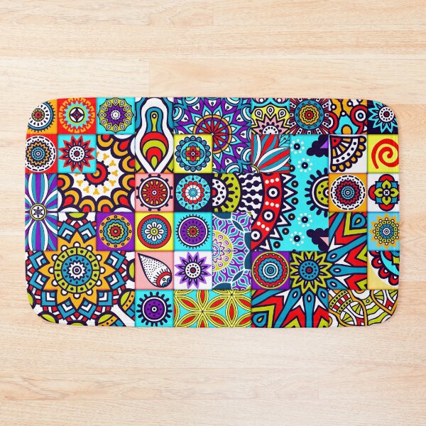 Item preview, African Print Patchwork Ethnic Geometric Quilt Design Colorful Patterns designed and sold by Divine Ease.