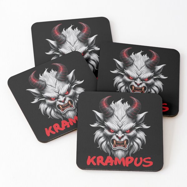 Item preview, Fierce Krampus Demon Head: Dark Christmas Horror Art designed and sold by Victor Shadehorn.