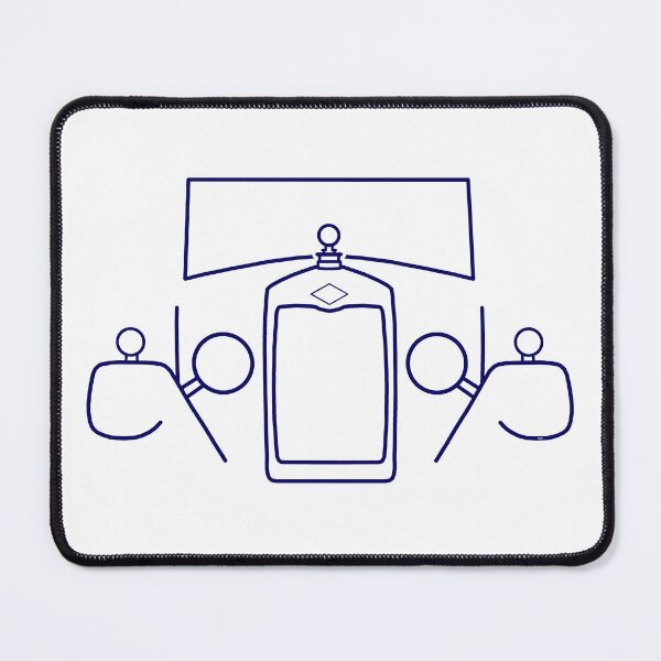 Item preview, Riley Monaco 1920s British classic car blue outline designed and sold by soitwouldseem.