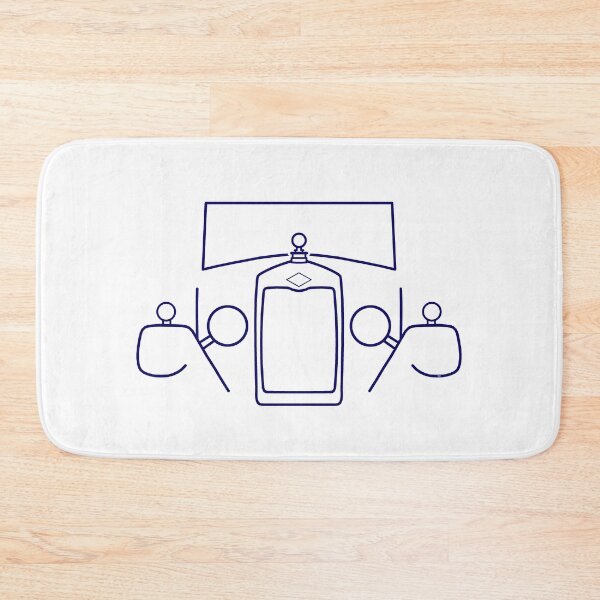 Item preview, Riley Monaco 1920s British classic car blue outline designed and sold by soitwouldseem.