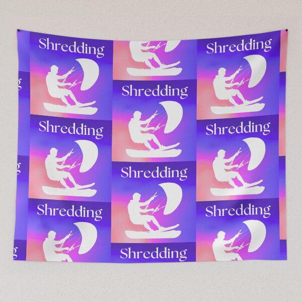 Item preview, Shredding: Vibrant Kite Surfer Silhouette Design designed and sold by Fredster1966.
