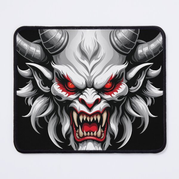 Item preview, Intense Krampus Demon Head Art: Gothic Holiday Horror designed and sold by Victor Shadehorn.