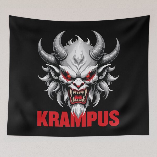 Item preview, Intense Krampus Demon Head Art: Gothic Holiday Horror designed and sold by Victor Shadehorn.
