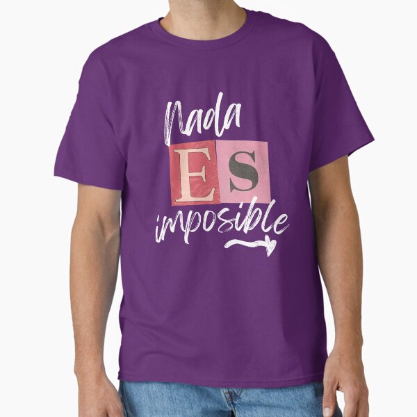 Vista previa del artículo con la obra «Nada es imposible», diseñado y vendido por LosFrases.