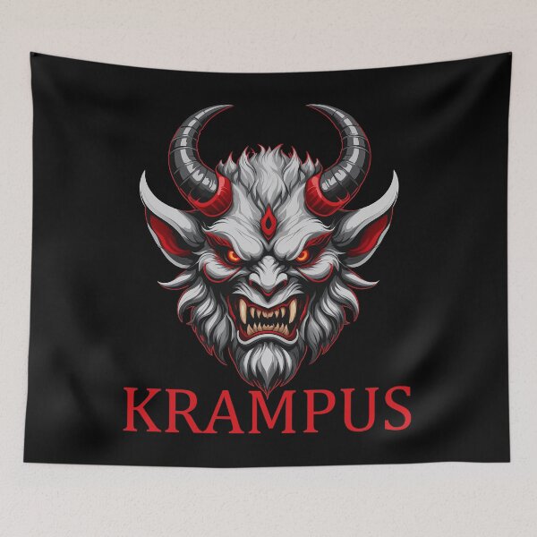 Item preview, Fierce Krampus Head: Legendary Christmas Demon Art designed and sold by Victor Shadehorn.