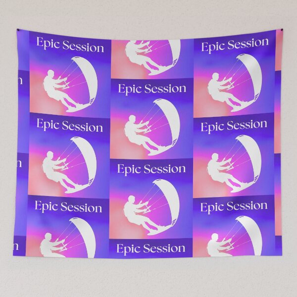 Item preview, Epic Session: Vibrant Kite Surfing Silhouette Design designed and sold by Fredster1966.