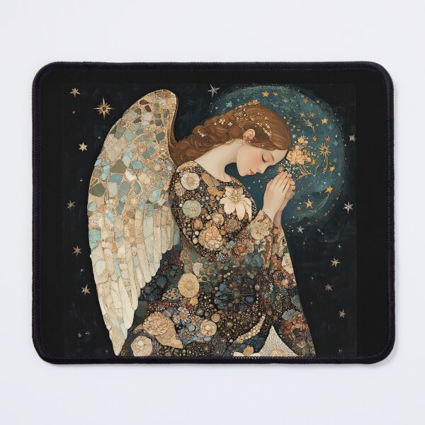 Item preview, Astral Angel - Celestial Art in Klimt-Inspired Style designed and sold by BeautyPulse.