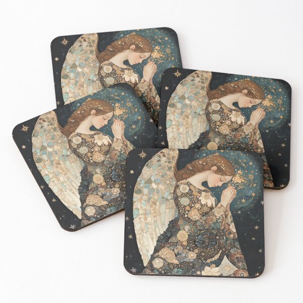 Item preview, Astral Angel - Celestial Art in Klimt-Inspired Style designed and sold by BeautyPulse.