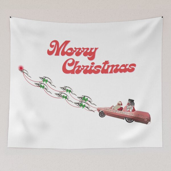 Item preview, Santa Claus in a lowrider flying in the sky designed and sold by TaraPen.