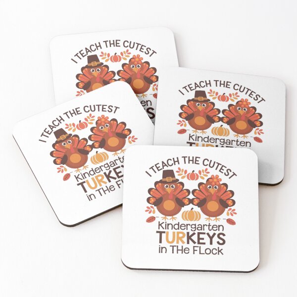 Item preview, Thanksgiving Teacher I Teach The Cutest Turkeys Flock designed and sold by BHMARTS.